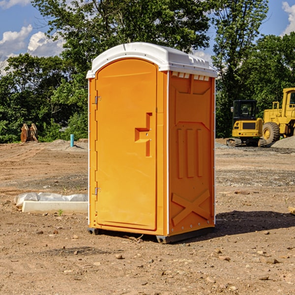 can i customize the exterior of the portable toilets with my event logo or branding in North Light Plant